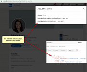 [Linkedin] Get member creation date, member last update