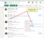 [Linkedin] Get number of followers for member search
