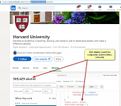 [Linkedin] Get alumni count for companies (universities, schools)