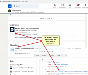 [Linkedin] Get avatars for the experience and education of members